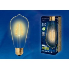 Лампа светодиодная Uniel (UL-00002360) E27 5W 2250K колба прозрачная LED-ST64-5W/GOLDEN/E27 GLV22GO