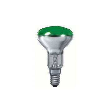 Лампа накаливания рефлекторная R50 Е14 25W зеленая 20123 (Германия)