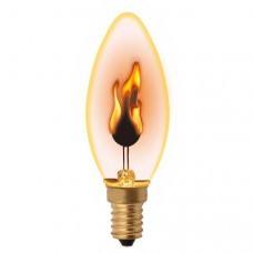 Лампа декоративная (UL-00002981) E14 3W свеча золотистая IL-N-C35-3/RED-FLAME/E14/CL