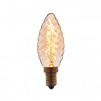 Лампа накаливания E14 40W свеча витая прозрачная 3560-LT (Испания)