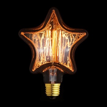 Лампа накаливания E27 40W звезда прозрачная 2740-S (Испания)