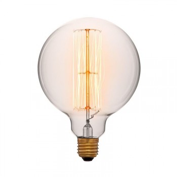 Лампа накаливания E27 60W шар прозрачный 053-372 (Китай)