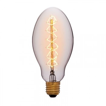 Лампа накаливания E27 60W груша прозрачная 053-433 (Китай)