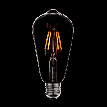 Лампа светодиодная диммируемая E27 4W груша прозрачная 056-755 (Китай)