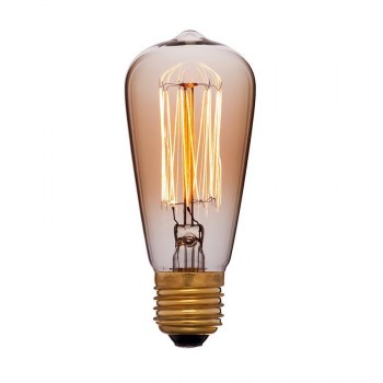 Лампа накаливания E27 60W колба золотая 053-600 (Китай)