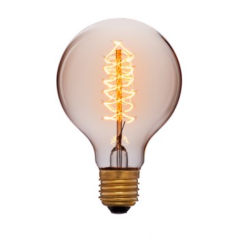 Лампа накаливания E27 60W шар золотой 053-525 (Китай)