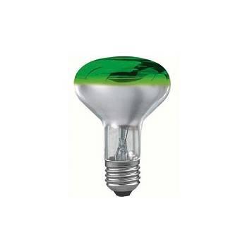 Лампа накаливания рефлекторная R80 Е27 60W зеленая 25063 (Германия)