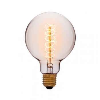 Лампа накаливания E27 40W шар золотой 052-009a (Китай)