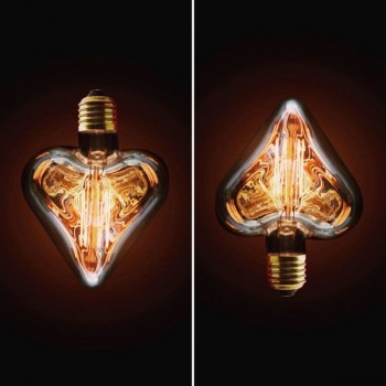 Лампа накаливания E27 40W сердце прозрачное 2740-H (Испания)