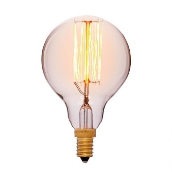 Лампа накаливания E12 40W шар золотой 053-624 (Китай)