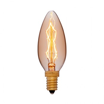 Лампа светодиодная E14 4W свеча золотая 056-823 (Китай)