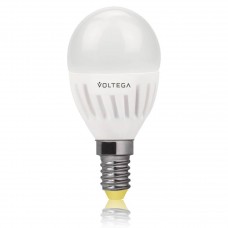 Лампа светодиодная Voltega E14 6.5W 2800К шар матовый VG1-G2E14warm6W-C 5721