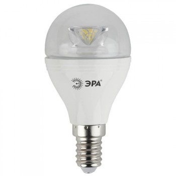 Лампа светодиодная ЭРА E14 7W 4000K прозрачная LED P45-7W-840-E14-Clear (Россия)