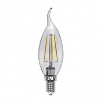 Лампа светодиодная (UL-00000200) E14 6W 3000K свеча на ветру прозрачная LED-CW35-6W/WW/E14/CL PLS02W (Китай)