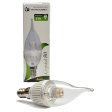 Лампа светодиодная Наносвет E14 5W 4000K свеча на ветру прозрачная LC-CDTCL-5/E14/840 L156