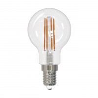 Лампа светодиодная Uniel (UL-00005176) E14 11W 3000K прозрачная LED-G45-11W/3000K/E14/CL PLS02WH
