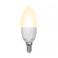 Лампа светодиодная Volpe (10214) E14 6W 3000K свеча матовая LED-C37-6W/WW/E14/FR/O