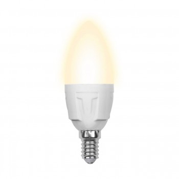 Лампа светодиодная (10214) E14 6W 3000K свеча матовая LED-C37-6W/WW/E14/FR/O (Китай)