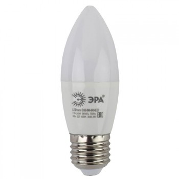 Лампа светодиодная ЭРА E27 9W 4000K матовая LED B35-9W-840-E27 (Россия)