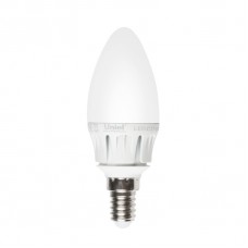 Лампа светодиодная Uniel (08132) E14 6W 4500K свеча матовая LED-C37-6W/NW/E14/FR ALM01WH