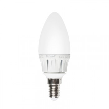 Лампа светодиодная (08132) E14 6W 4500K свеча матовая LED-C37-6W/NW/E14/FR ALM01WH (Китай)