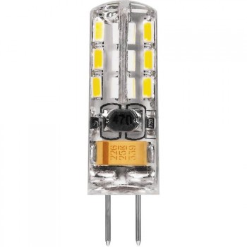 Лампа светодиодная Feron G4 2W 6400K Прямосторонняя Матовая LB-420 25859 (Россия)