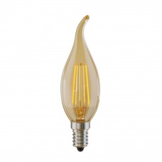 Лампа светодиодная Voltega E14 4W 2800К свеча на ветру золотая VG10-CW3E14warm4W-F 5479