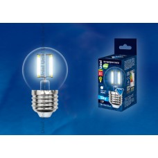 Лампа светодиодная Uniel (UL-00001370) E27 6W 4000K шар прозрачный LED-G45-6W/NW/E27/CL PLS02WH