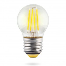 Лампа светодиодная Voltega E27 6W 4000К шар прозрачный VG10-G1E27cold6W-F 7024