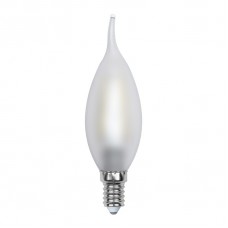 Лампа светодиодная Uniel (UL-00000306) E14 6W 3000K свеча на ветру матовая LED-CW35-6W/WW/E14/FR PLS02WH