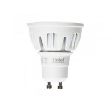 Лампа светодиодная Uniel (08145) GU10 6W 3000K JCDR прозрачная LED-JCDR-6W/WW/GU10/FR/38D ALM01WH