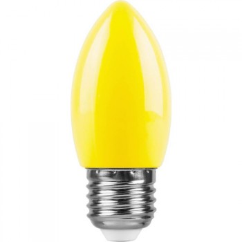 Лампа светодиодная Feron E27 1W желтый Свеча Матовая LB-376 25927 (Россия)