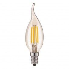 Лампа светодиодная Elektrostandard филаментная E14 6W 3300K свеча на ветру прозрачная 4690389110795