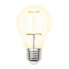 Лампа светодиодная Uniel филаментная E27 10W 3000K груша прозрачная LED-A60-10W/WW/E27/CL PLS02WH
