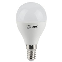 Лампа светодиодная ЭРА E14 5W 4000K шар матовый LED P45-5W-840-E14