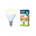 Лампа светодиодная (UL-00001779) E14 8W 3000K шар матовый LED-G45-8W/WW/E14/FR/O (Китай)