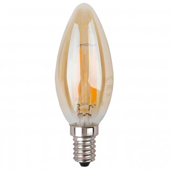 Лампа светодиодная ЭРА E14 9W 4000K золотая F-LED B35-9W-840-E14 gold Б0047035 (РОССИЯ)