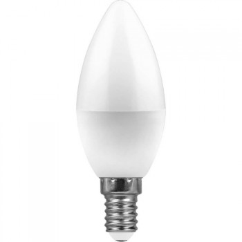 Лампа светодиодная Feron E14 11W 6400K Свеча Матовая LB-770 25943 (Россия)