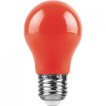 Лампа светодиодная Feron E27 3W красный Шар Матовая LB-375 25924 (Россия)
