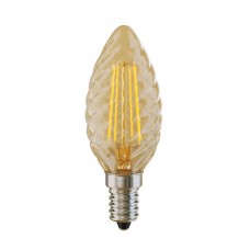 Лампа светодиодная Voltega E14 4W 2800К свеча витая золотая VG1-CC3E14warm4W-F 5483