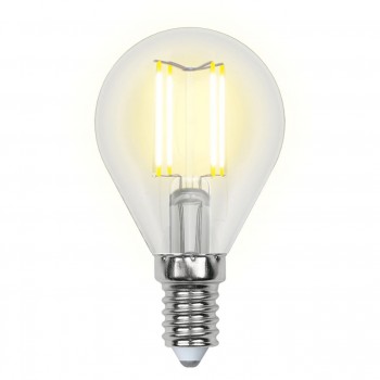Лампа светодиодная (UL-00002207) E14 6W 4000K шар прозрачный LED-G45-6W/NW/E14/CL GLA01TR (Китай)