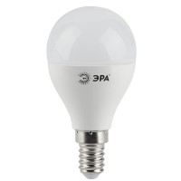 Лампа светодиодная ЭРА E14 5W 2700K матовая LED P45-5W-827-E14