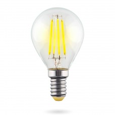 Лампа светодиодная Voltega E14 6W 2800К шар прозрачный VG10-G1E14warm6W-F 7021