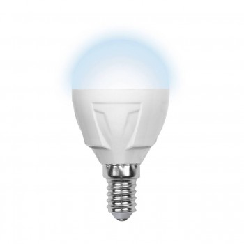 Лампа светодиодная (09455) E14 6W 4500K шар матовый LED-G45-6W/NW/E14/FR/S (Китай)
