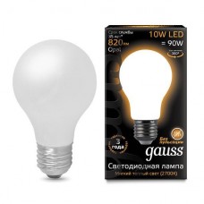 Лампа светодиодная Gauss филаментная E27 10W 2700К шар матовый 102202110
