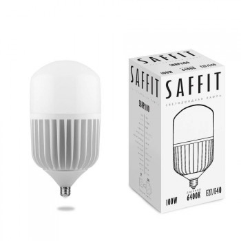 Лампа светодиодная Saffit E27-E40 100W 6400K Цилиндр Матовая SBHP1100 55101 (Китай)