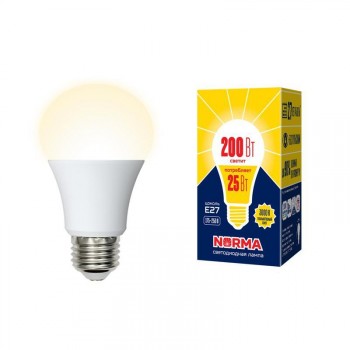 Лампа светодиодная (UL-00004469) E27 25W 3000K матовая LED-A70-25W/3000K/E27/FR/NR (Китай)