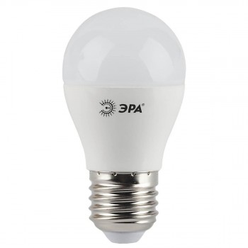 Лампа светодиодная ЭРА E27 5W 2700K шар матовый LED P45-5W-827-E27 (Россия)