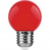 Лампа светодиодная Feron E27 1W Красный Шар Матовая LB-37 E27 1W Красный 25116 (Россия)