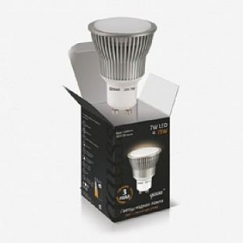 Лампа светодиодная GU10 7W 4100К софит матовый EB101106207 (Россия)